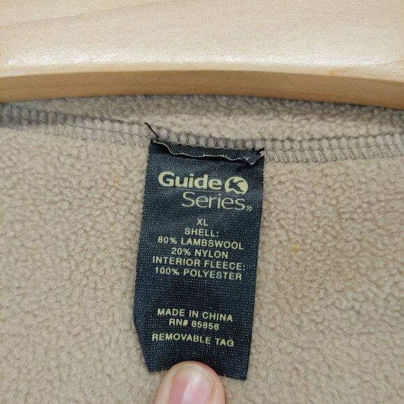 Gander Mountain Guide Series Size XL Brown Lambswool Blend Full Zip Vest - Picture 12 of 12